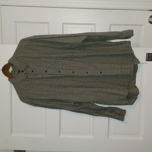 Banana republic men's long sleeve shirt size XL green check